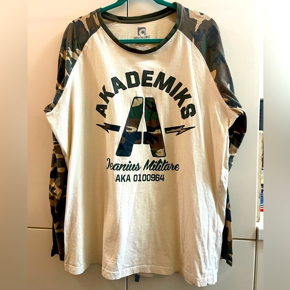 Men'S Akademiks Military Cotton long sleeve t shirt Size 2XL